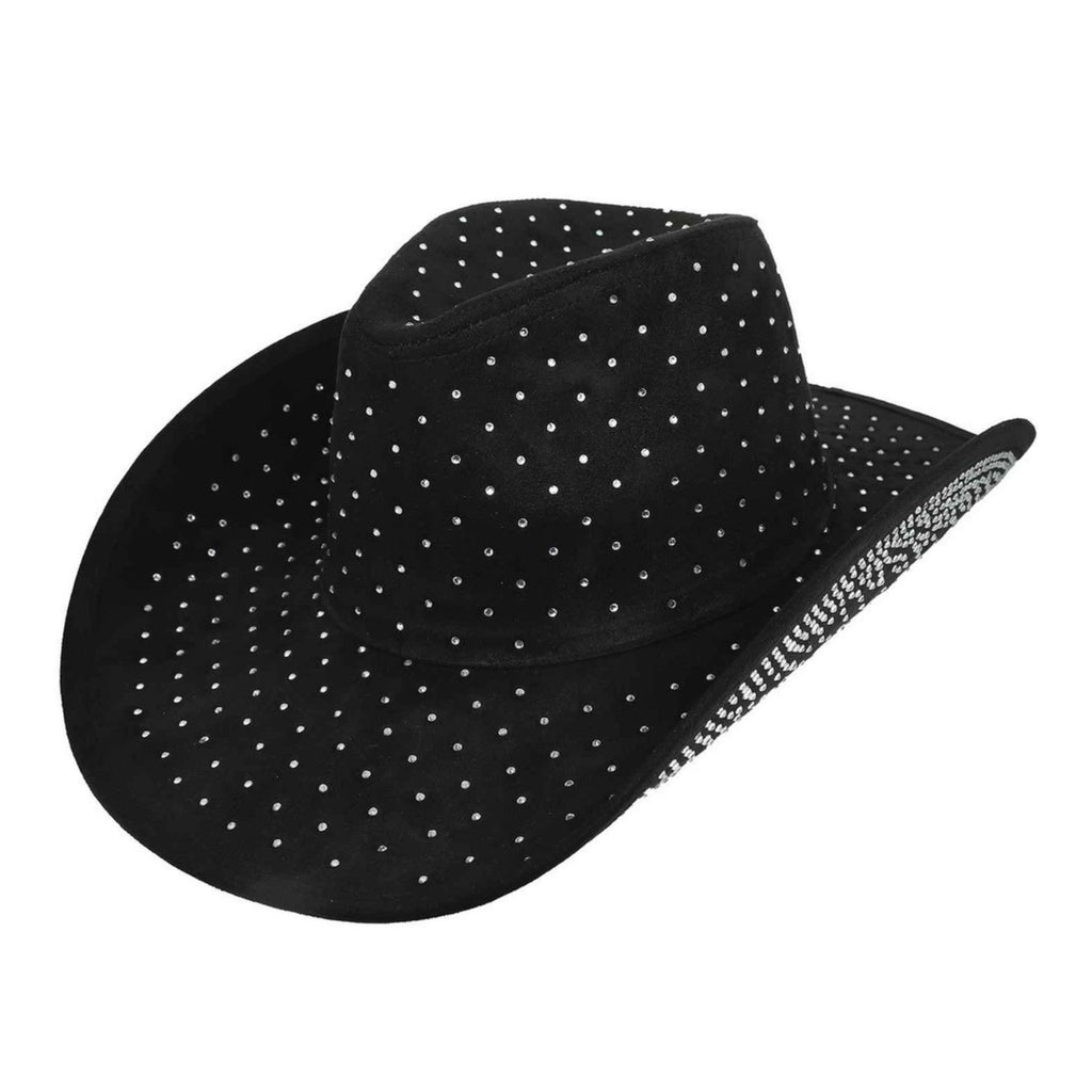 Cowboy Hat Black Rhinestone Cowgirl Fashion Hat