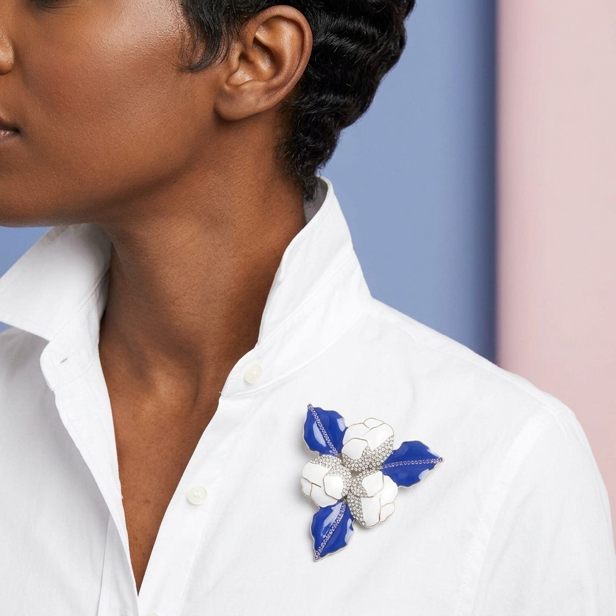 Moonlit Garden Three-Blossom Brooch