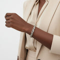 8mm Silver Stainless Steel Handmade Chain Bracelet