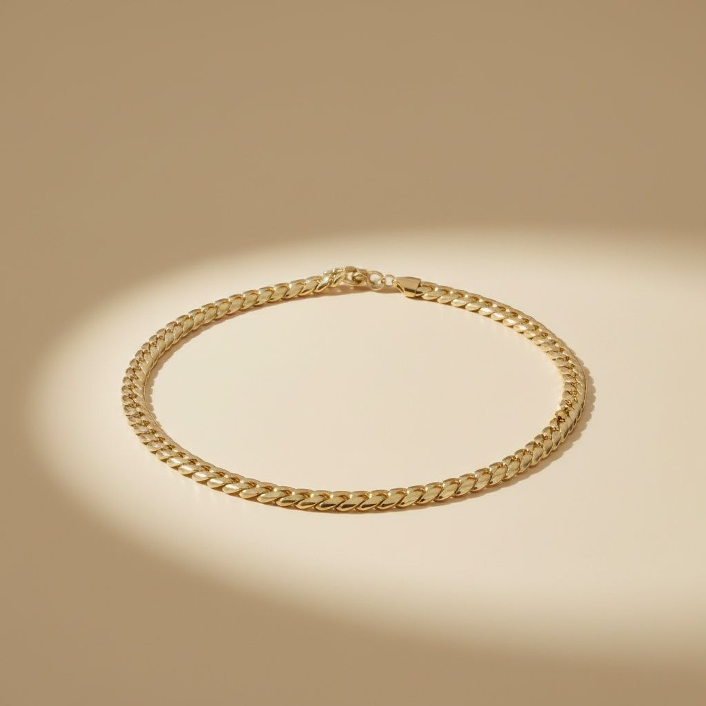 Mens 20in 10mm Gold 18K Stainless Steel Curb Chain