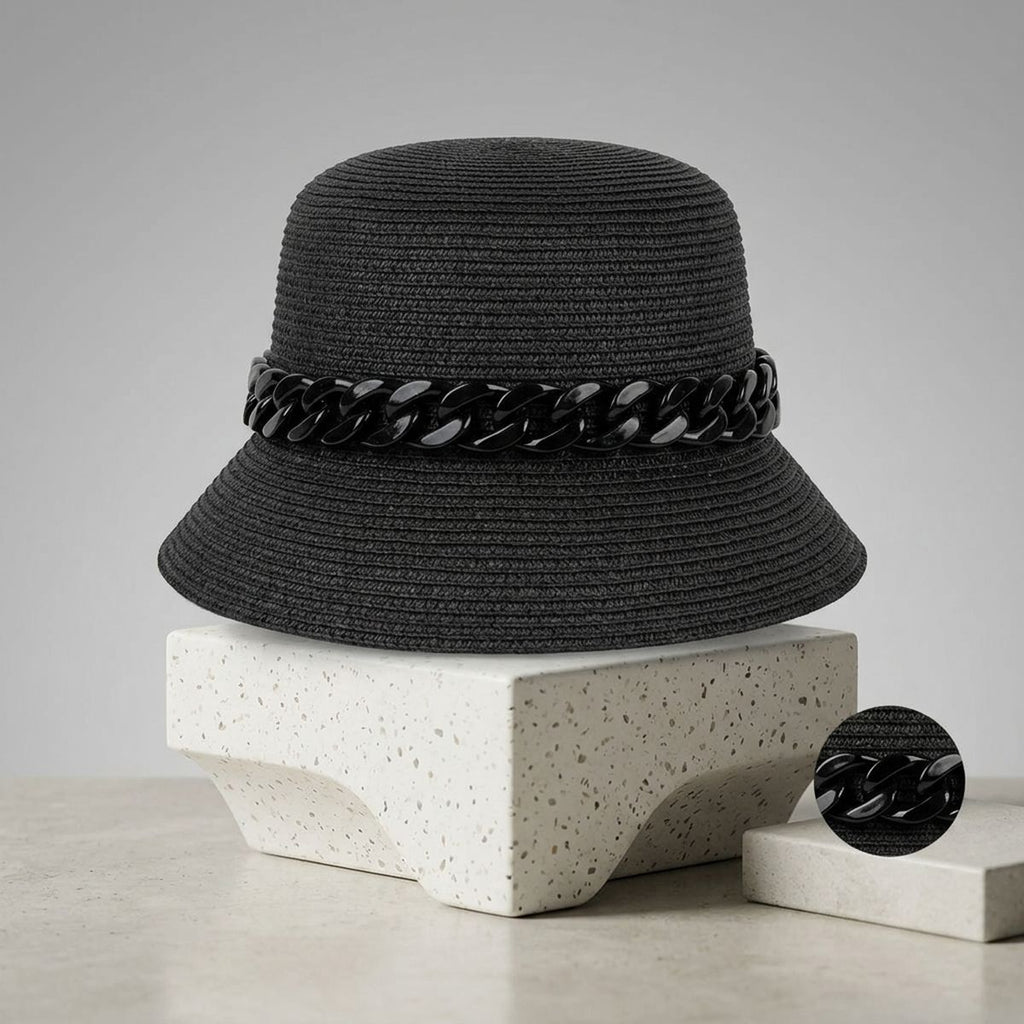 Black Chain Black Bucket Hat