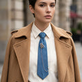 Blue Denim Perfume Chain Necktie Necklace