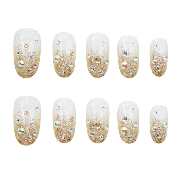 Rhinestone Press On Nails