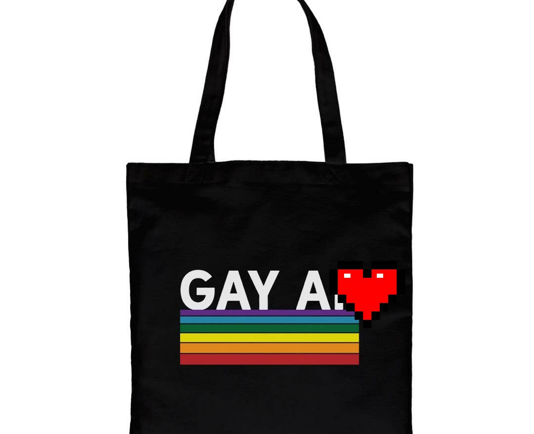 Rainbow Striped Bag (Black)