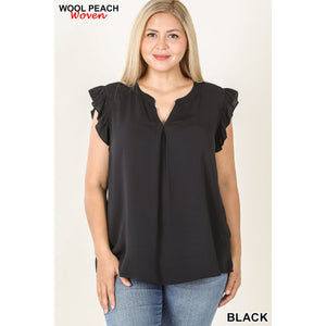 PLUS Black Butterfly Blouse