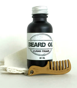 CUBAN CIGAR Beard Oil with Comb Gift Set