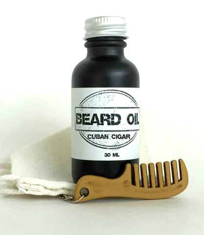 CUBAN CIGAR Beard Oil with Comb Gift Set